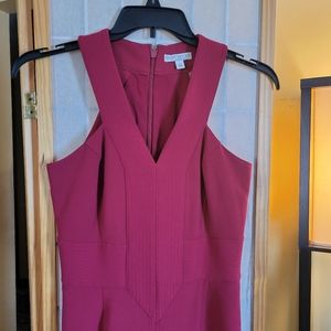 Fuchsia Eva Mendes Size 2 Deep V neck Dress